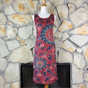 Peruvian Connection Pima Cotton Scoop Neck Dress Persian Red | S
